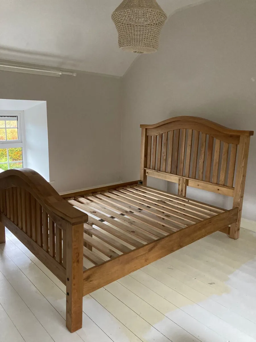 Bed Frame - King Size - Solid Oak - Image 1