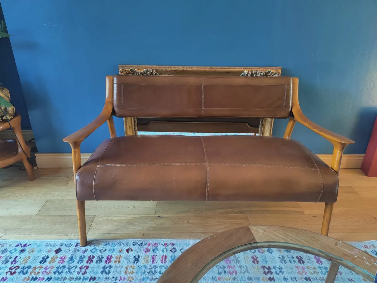 2 seater mid century sofa - Image 2