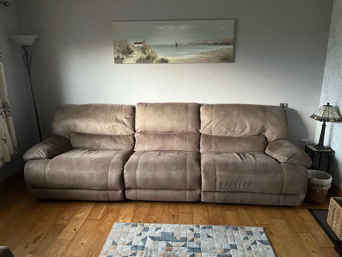 3 piece reclining sofa - Image 1