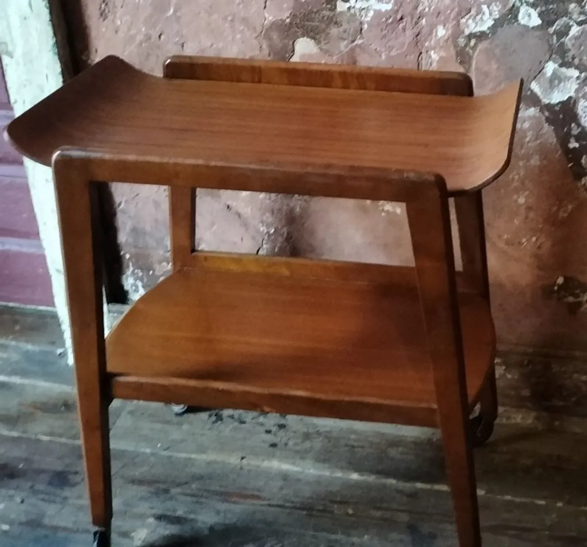 A  Dutch retro teak Trolley - Image 2