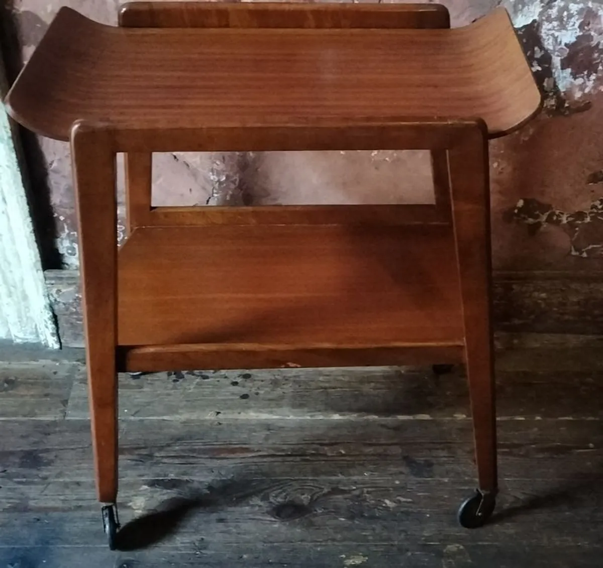 A  Dutch retro teak Trolley - Image 3