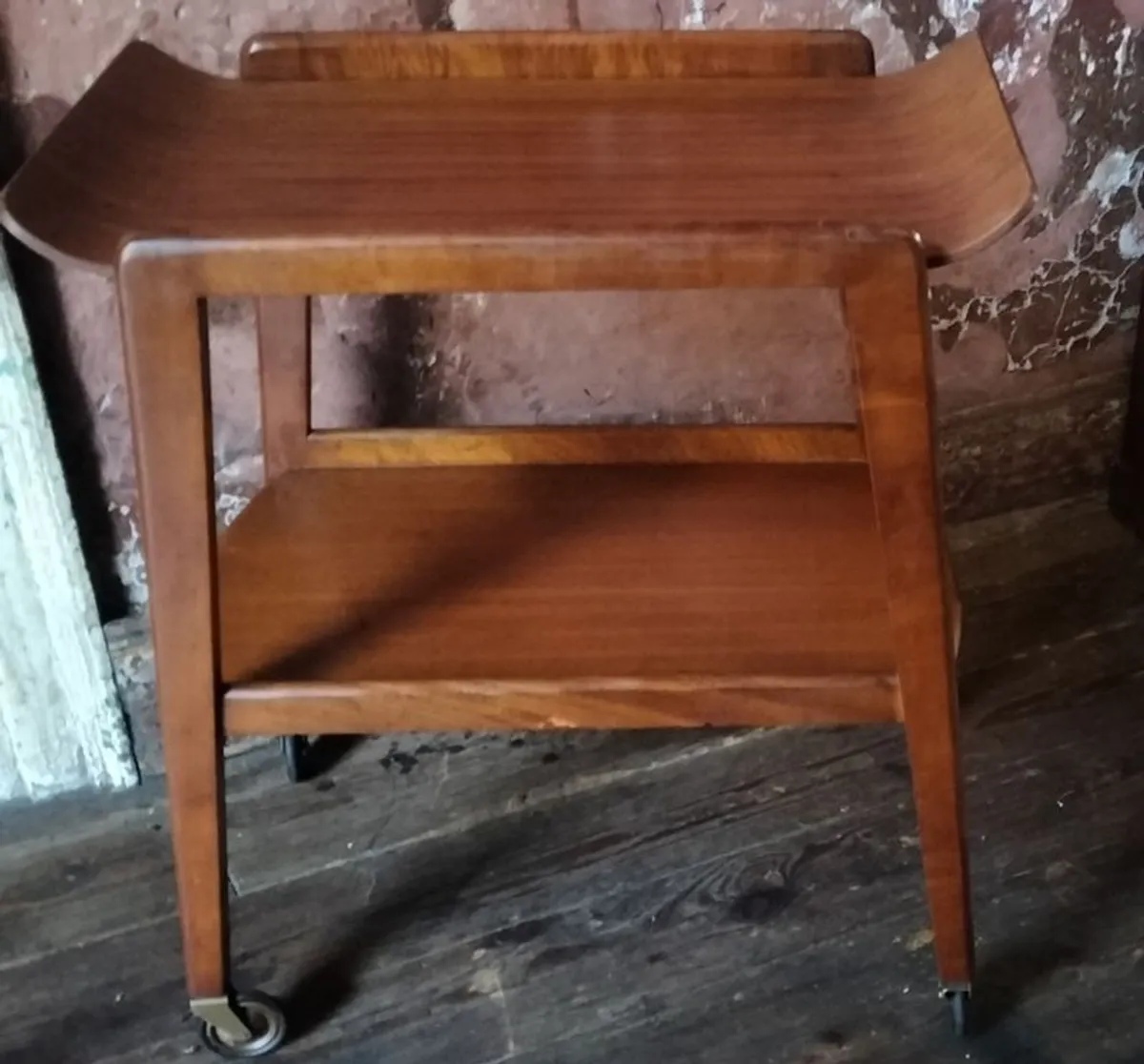 A  Dutch retro teak Trolley - Image 4