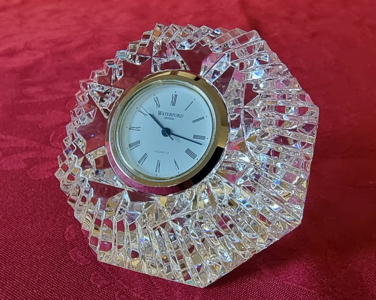Waterford Crystal Lismore Diamond Desk Clock - Image 4
