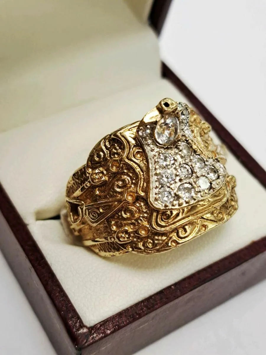 9K Gold Saddle Ring 9CT - Image 2