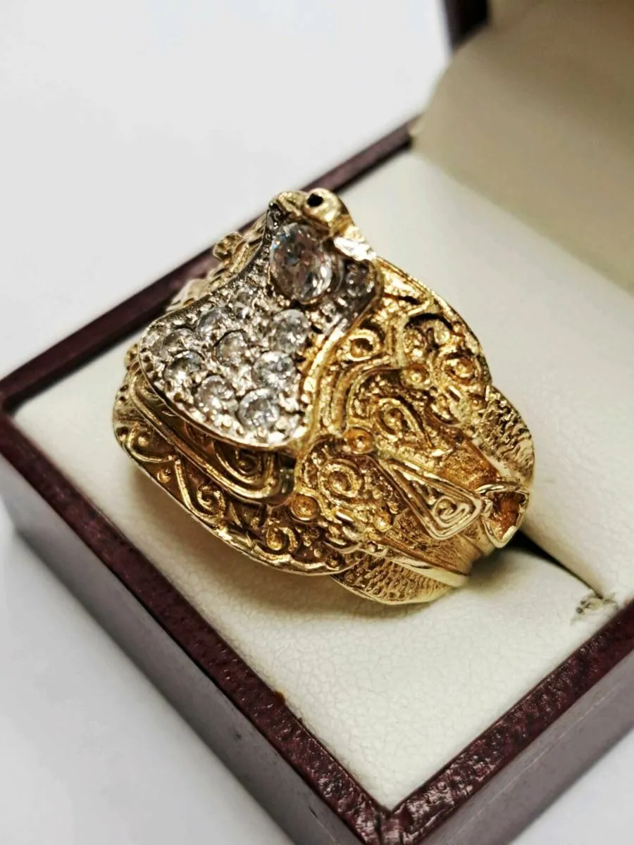9K Gold Saddle Ring 9CT - Image 3