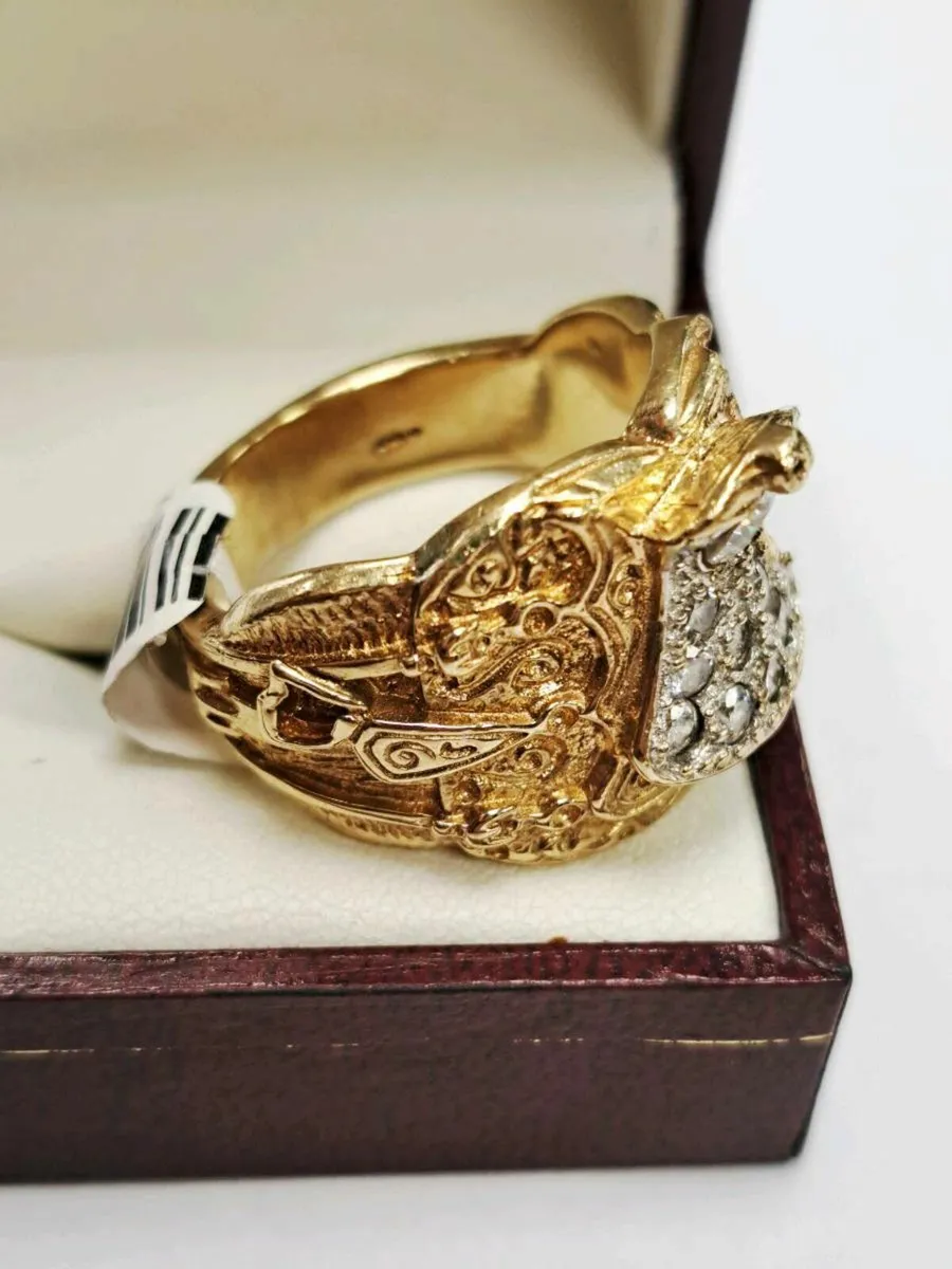 9K Gold Saddle Ring 9CT - Image 4