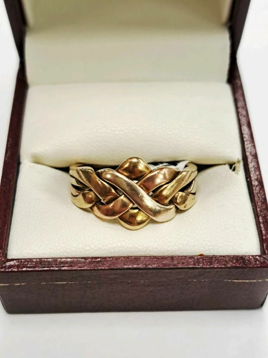 9K Gold Puzzle Ring 9CT - Image 1