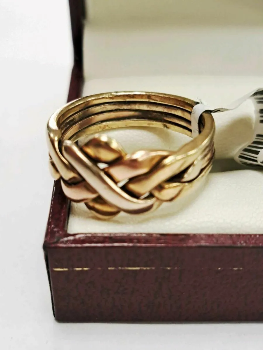 9K Gold Puzzle Ring 9CT - Image 3