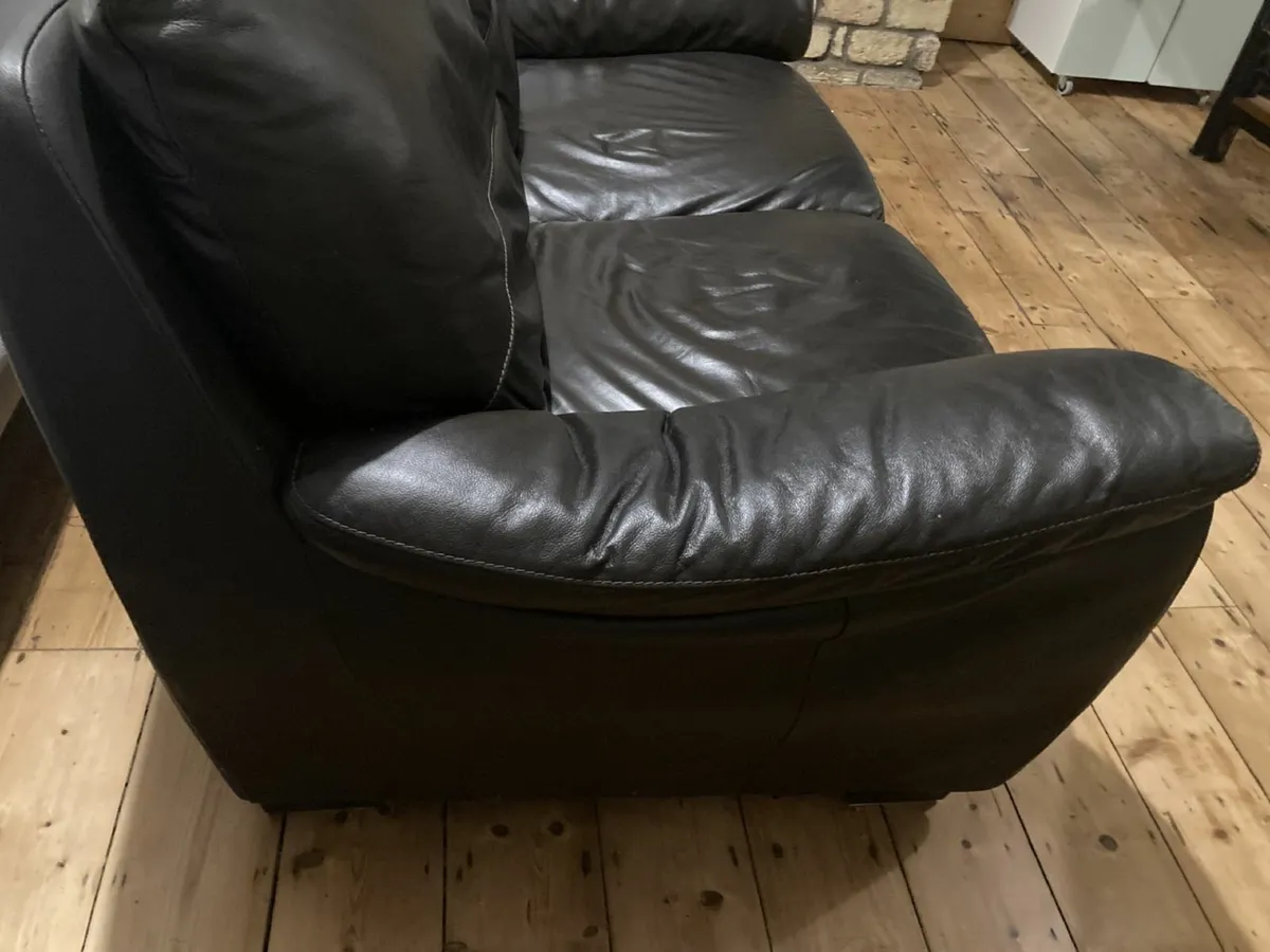 Leather Couch Sofa - Image 2