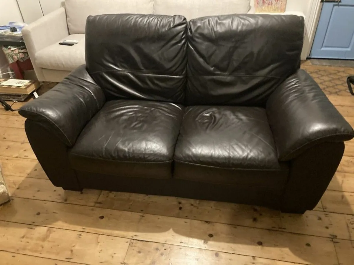 Leather Couch Sofa - Image 3
