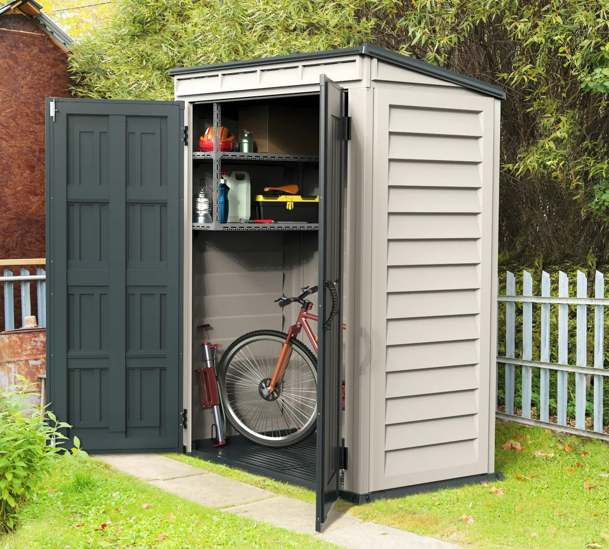 🏡 5×3 Duramax YardMate Pent Vinyl Garden Sheds - Image 1