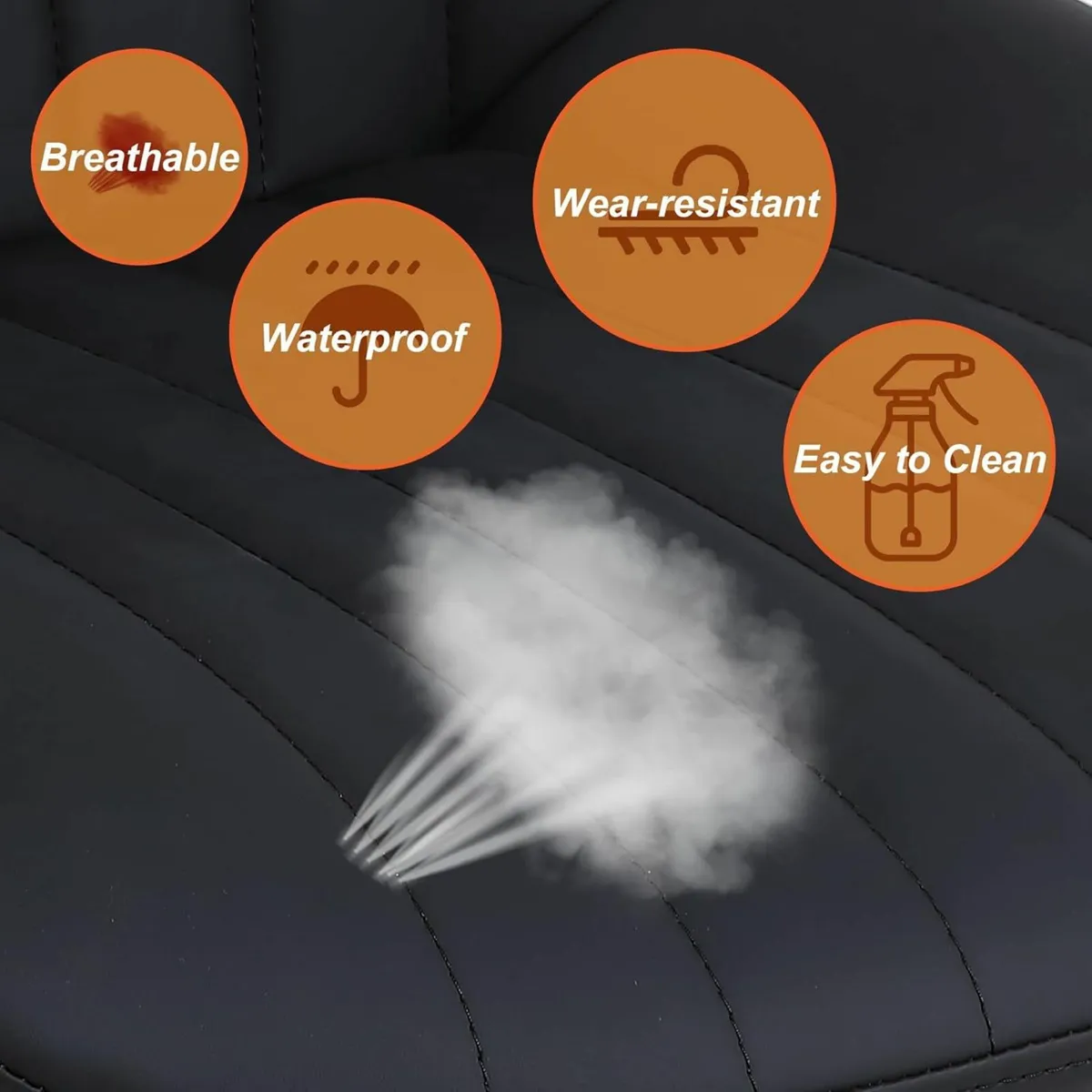 Bar Stools Set of 2, Swivel Counter Height Adjust - Image 2