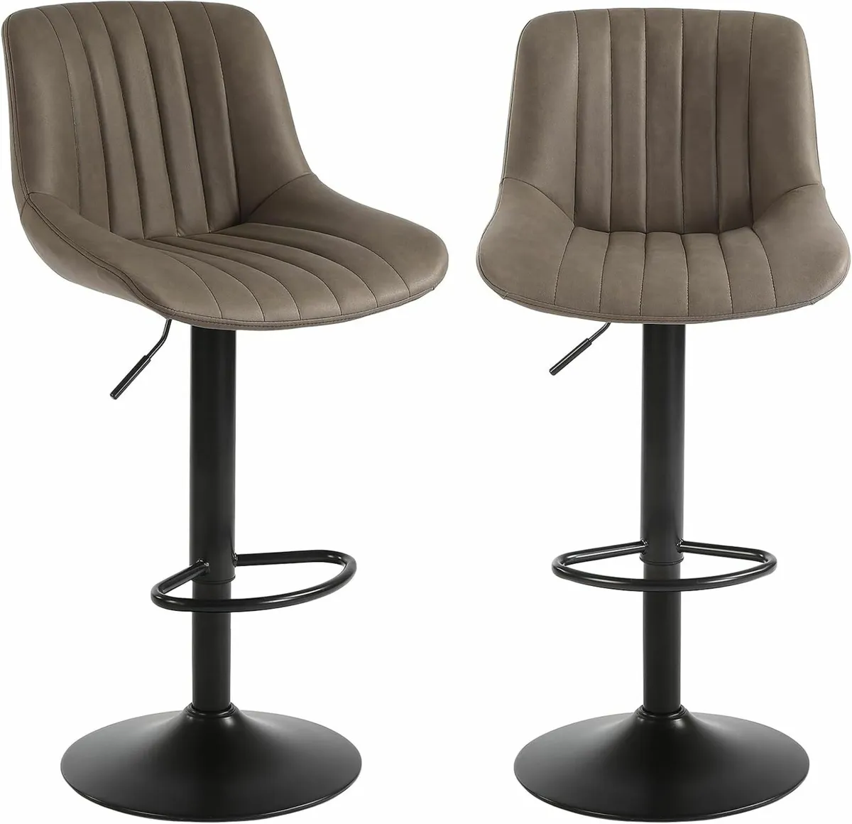 Set of 2, Bar Stools Swivel Counter Height - Image 4