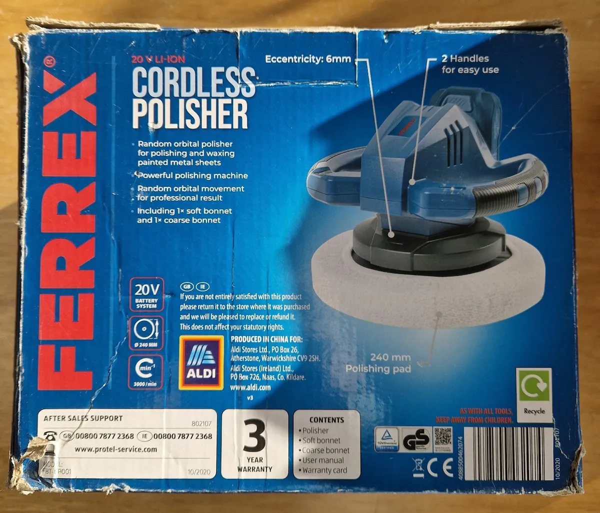 Ferrex Aldi Cordless Polisher 20v LI-ION (Battery/ - Image 3
