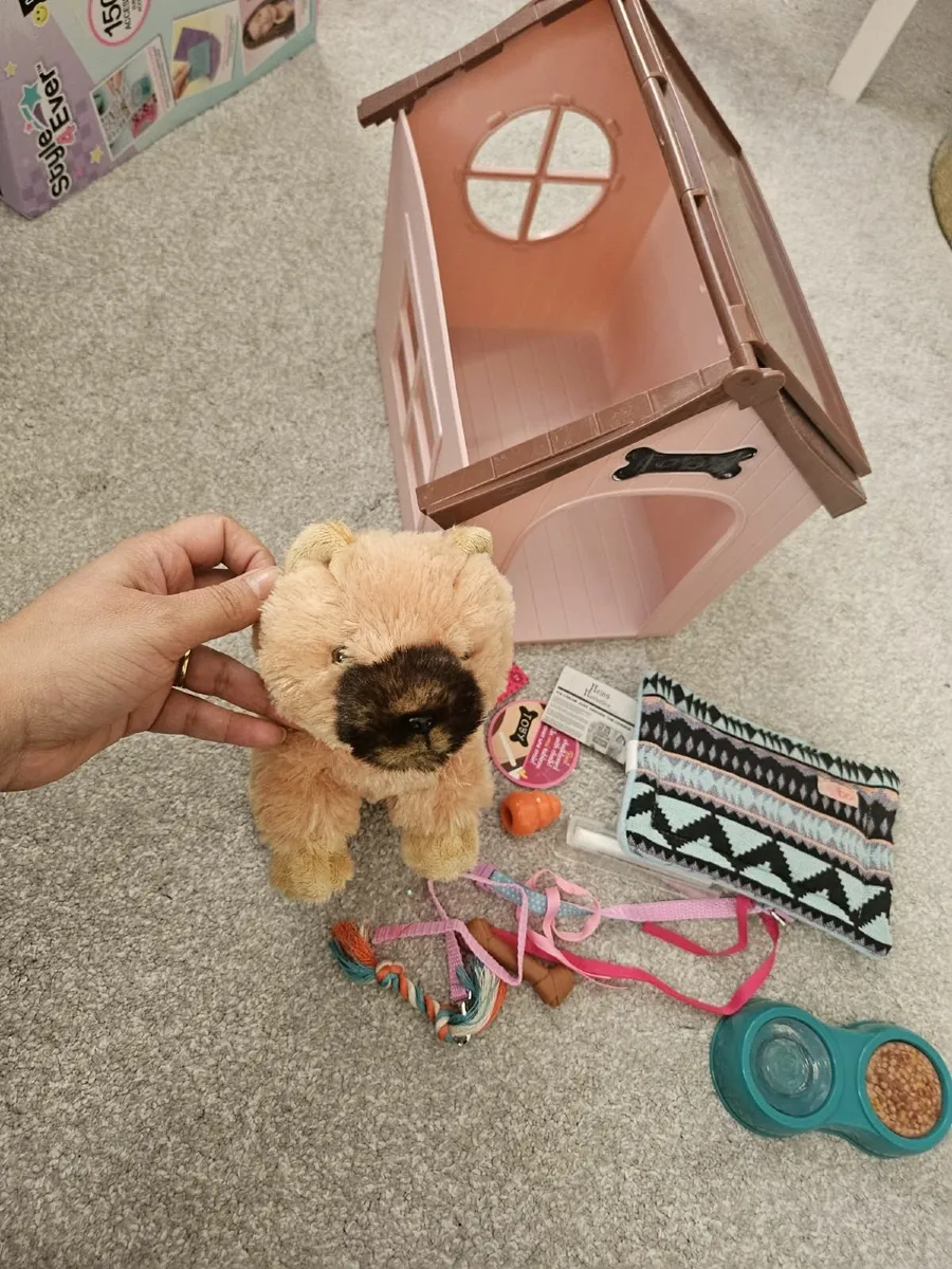 Our Generation Chow Chow Plush Pup and dog house - Image 1