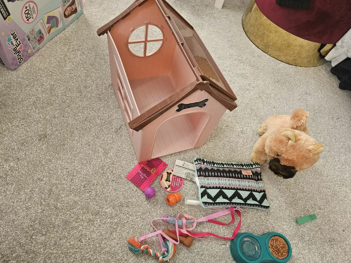 Our Generation Chow Chow Plush Pup and dog house - Image 2