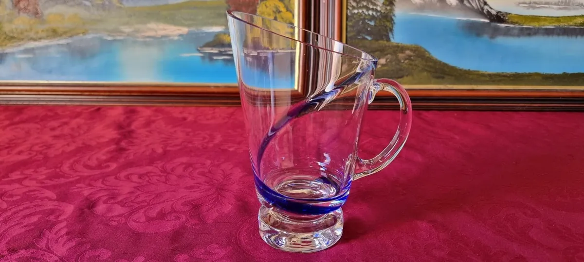 Kilkenny Cobalt Blue Swirl Glass Water Jug/Picher - Image 2