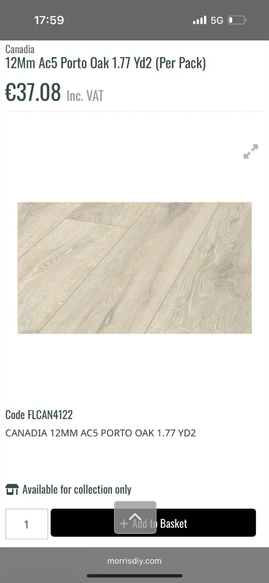 Laminate flooring AC5 12mm light oak Canadia Porto - Image 2