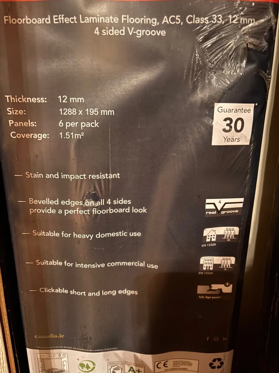 Laminate flooring AC5 12mm light oak Canadia Porto - Image 3