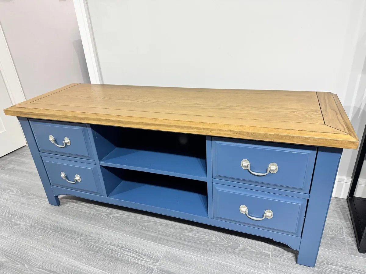Blue Oak TV unit + Sideboard Set - Image 3