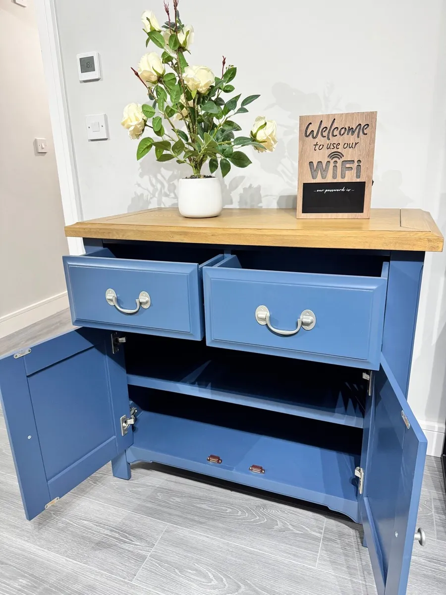 Blue Oak TV unit + Sideboard Set - Image 4