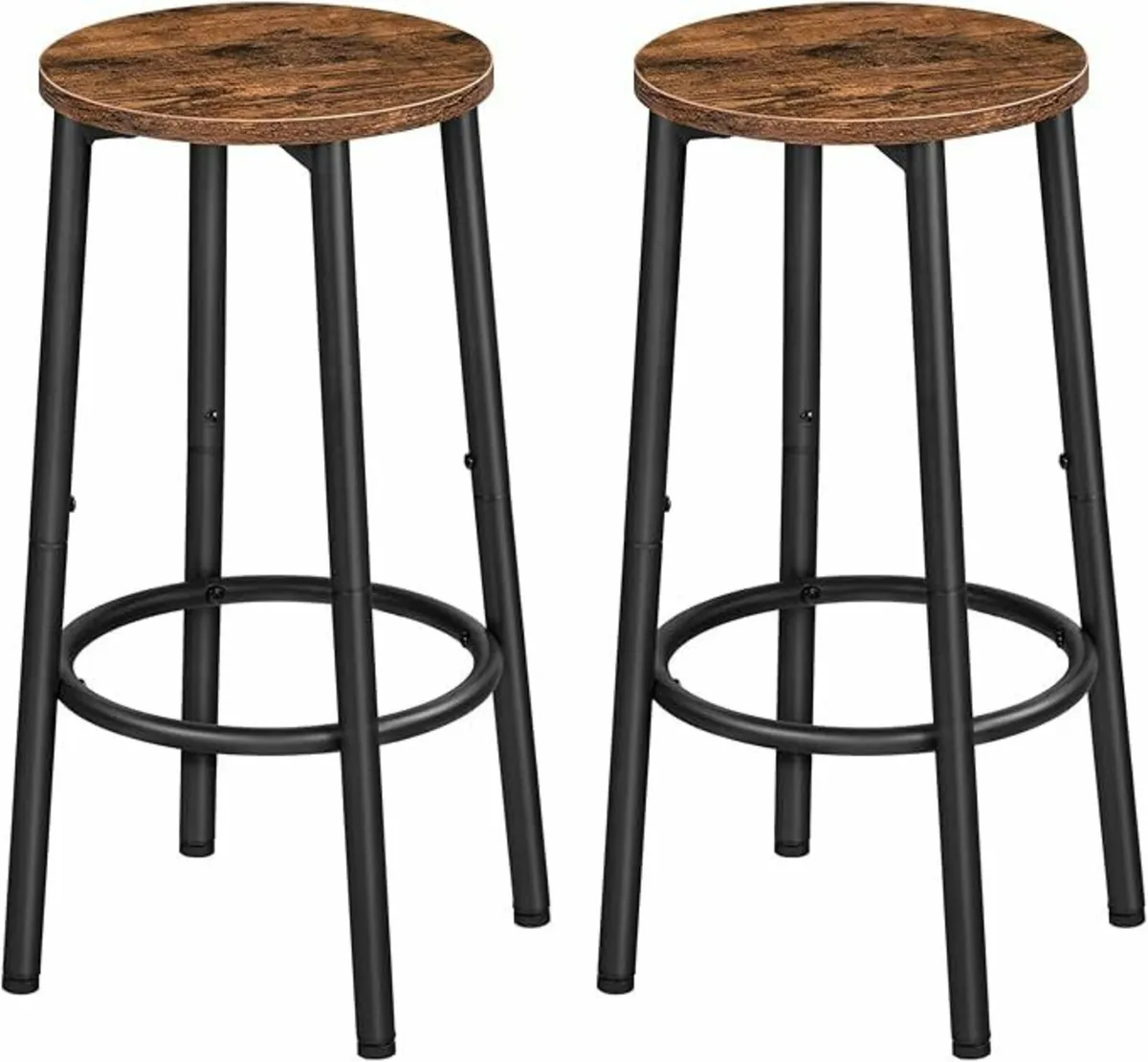 Set of 2, Breakfast Round Bar Chairs Dining Room - Image 1