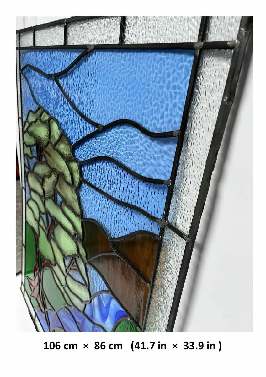 Stained Glass Scene - Arts & Crafts Style - Image 2