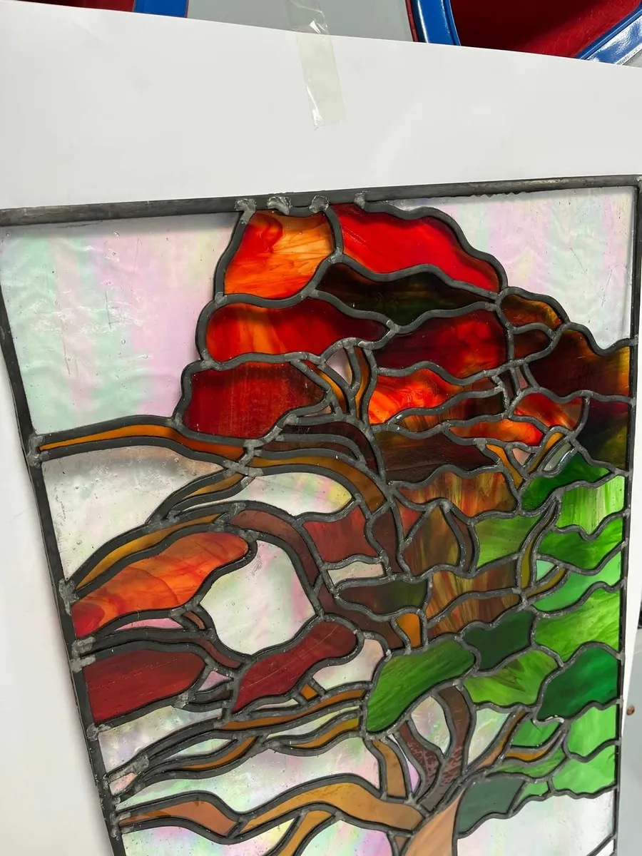 Stained Glass Scene - Arts & Crafts Style - Image 3