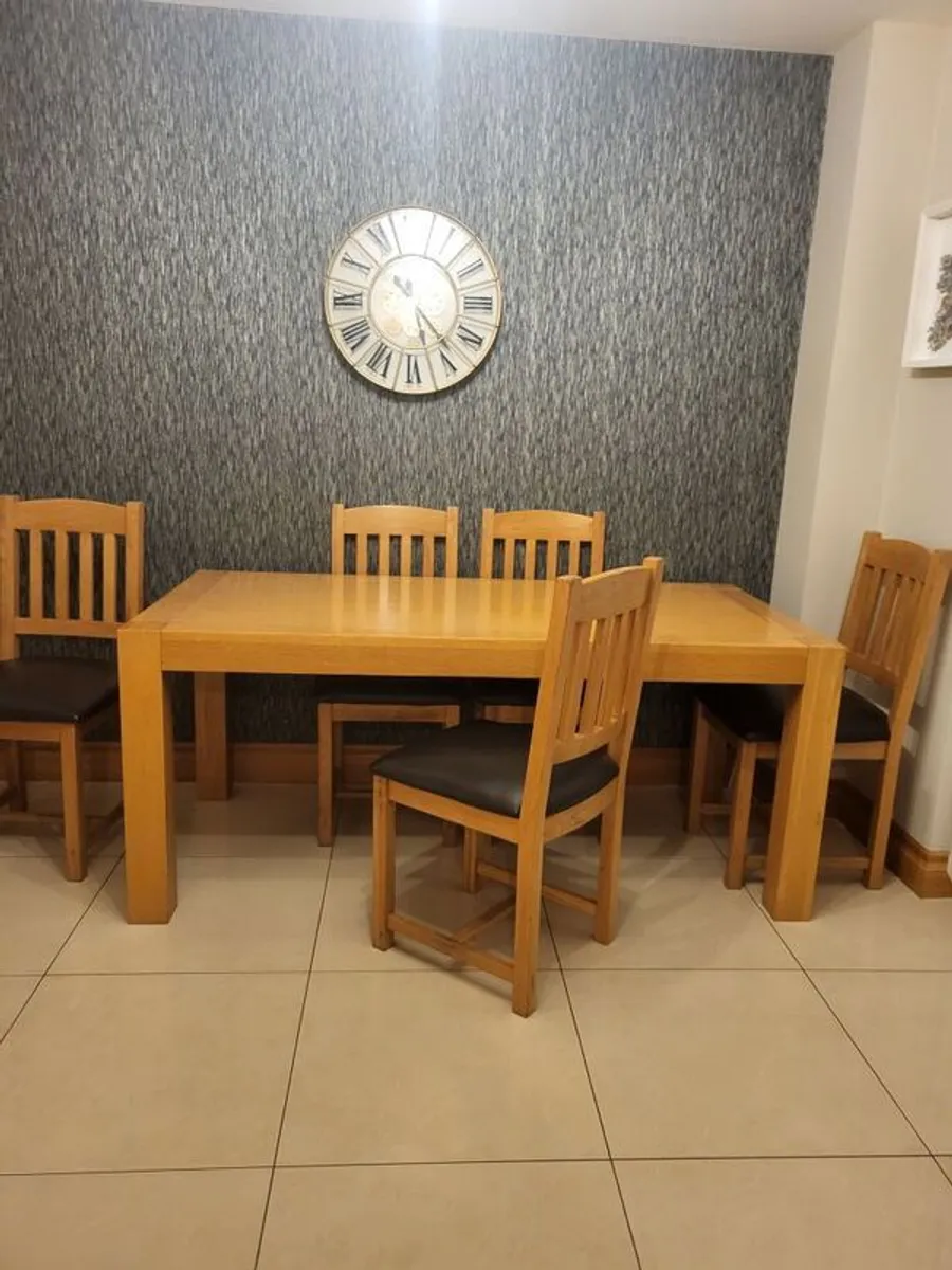 Solid Wood Table n 5 Chairs - Image 1
