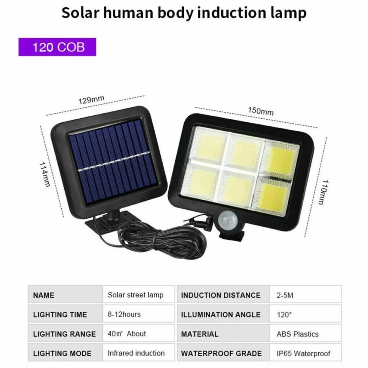 Split solar light 120LED - Image 2