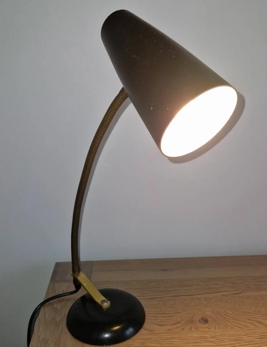 Vintage gooseneck table lamp - Image 1