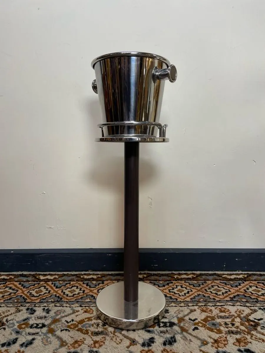 Alessi Design Wine / Champagne Cooler on Stand Stainless Steel - Image 1