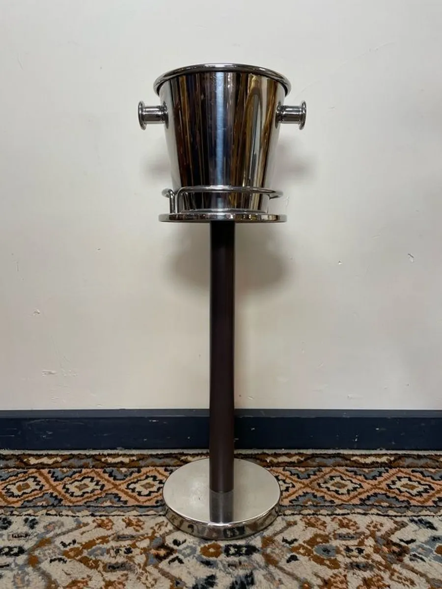Alessi Design Wine / Champagne Cooler on Stand Stainless Steel - Image 2