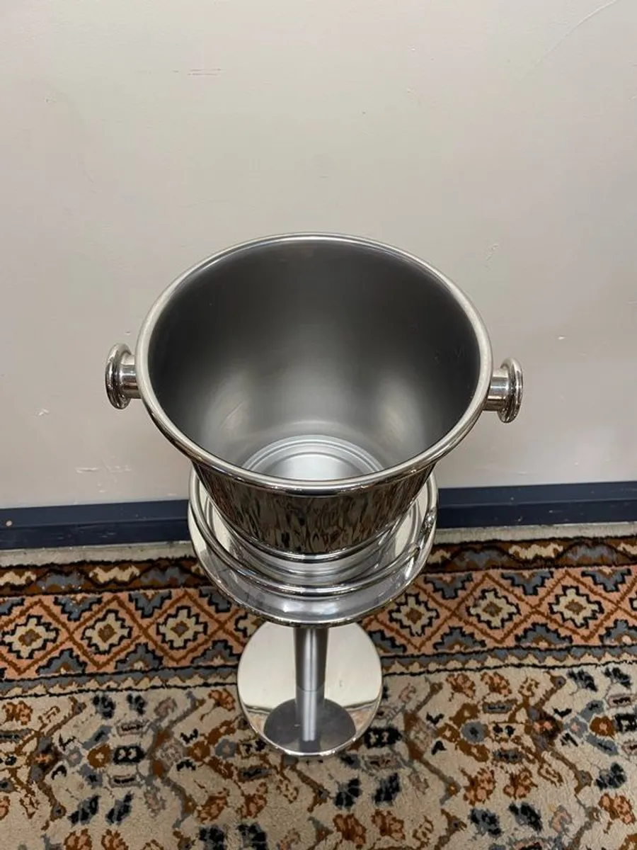 Alessi Design Wine / Champagne Cooler on Stand Stainless Steel - Image 3