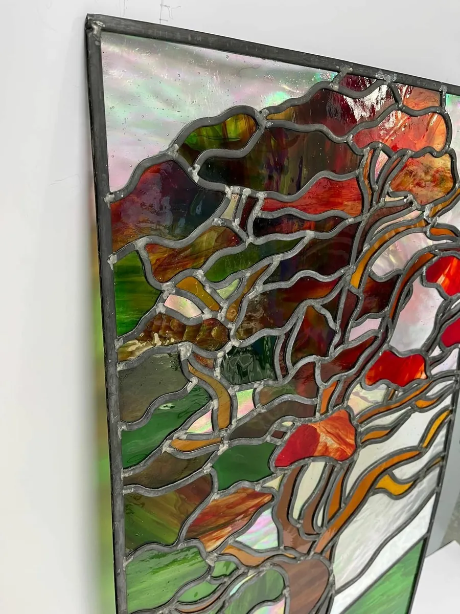 STAINED GLASS SCENE - ARTS & CRAFTS STYLE - Image 3