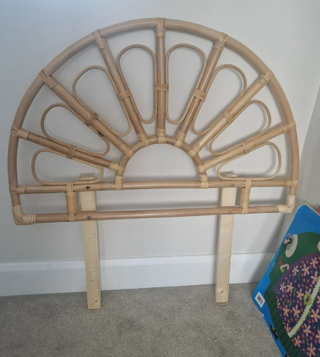 Mid century  rattan headboard