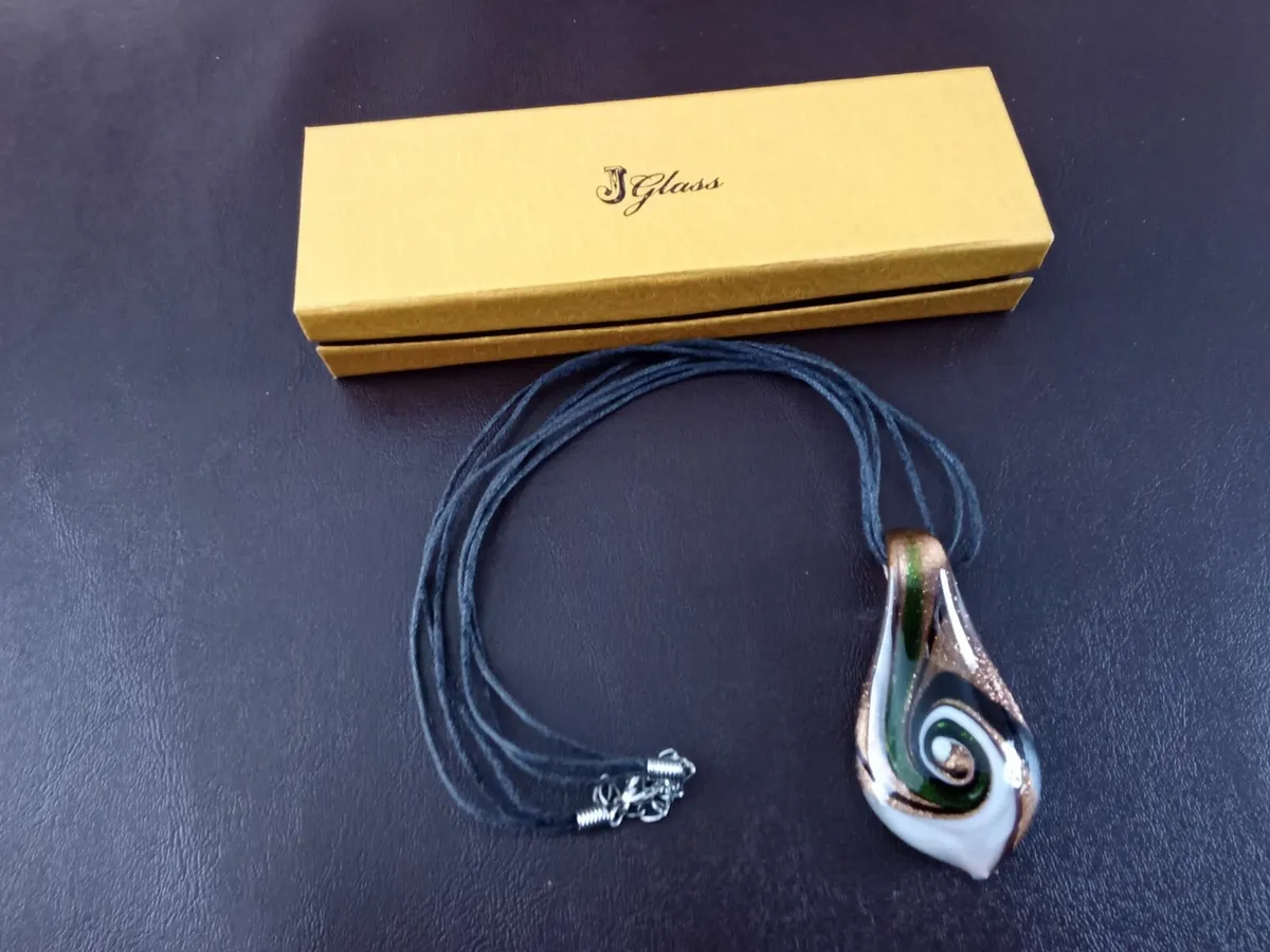 J Glass Brand Glass Pendant Necklace. - Image 1