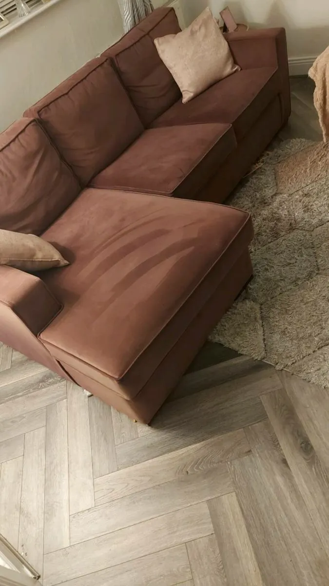 Velour sofa, - Image 2