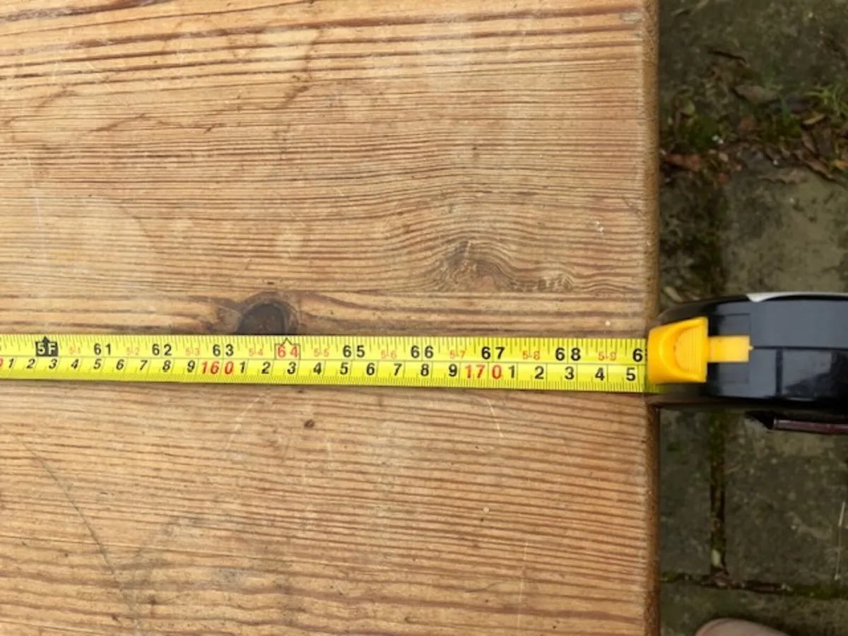 Pitch Pine Kitchen Table - Image 2