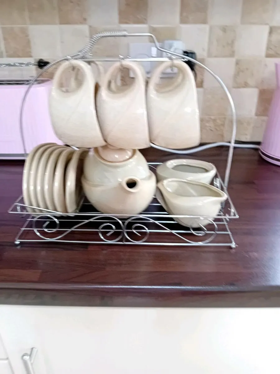 AUGHRIM POTTERY TEA SETS X 2 SETS - Image 1