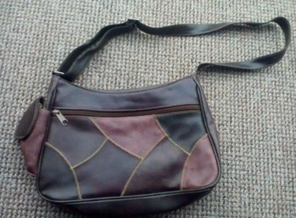 Patchwork Leather Effect Bag.