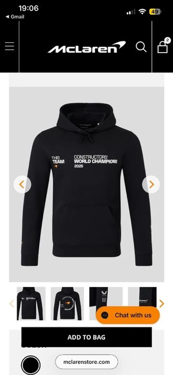 McLaren Hoodie & T-shirt - New wrong size ordered - Image 1
