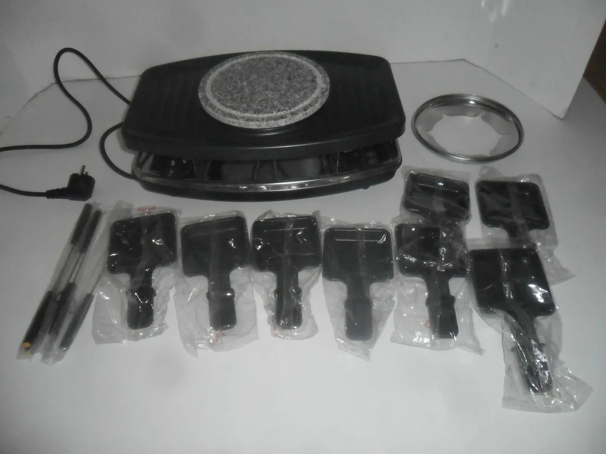 raclette grill with natural stone - Image 1