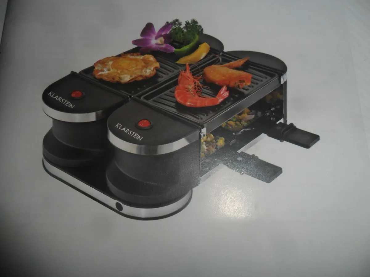 raclette grill with natural stone - Image 2