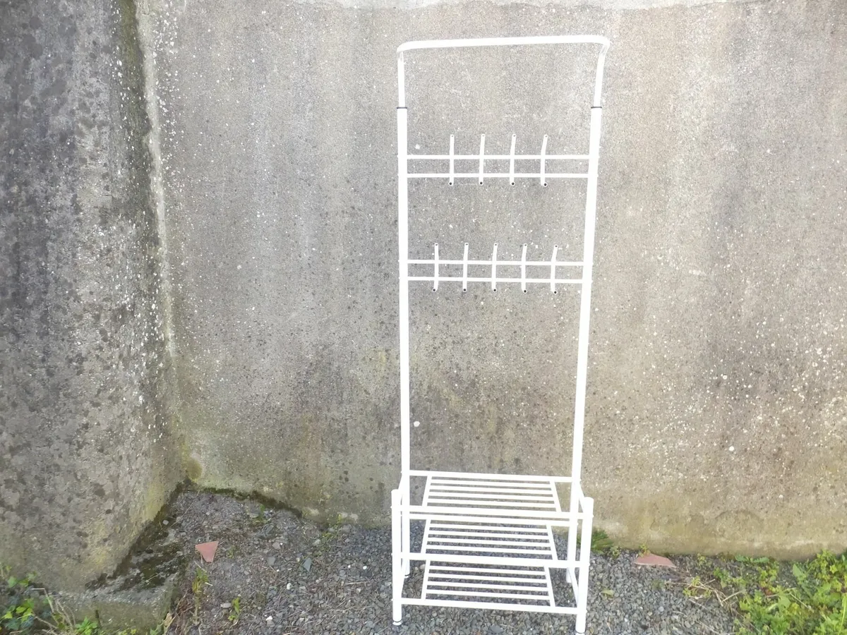 Coat rack stand and shoe rack - Image 1