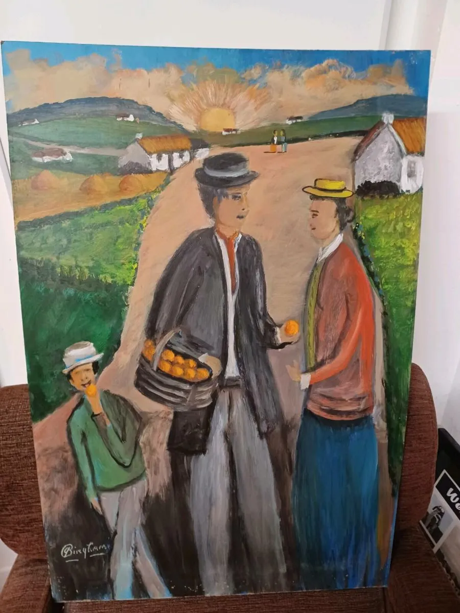 Oil on board  jimmy bingham - Image 1