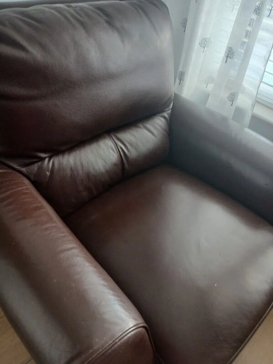 real Italian leather armchair - Image 2