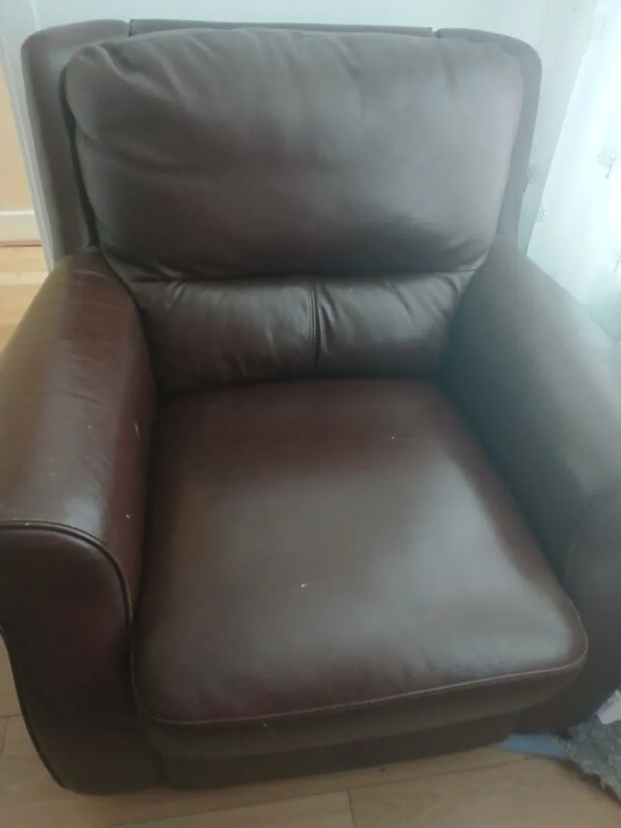 real Italian leather armchair - Image 4