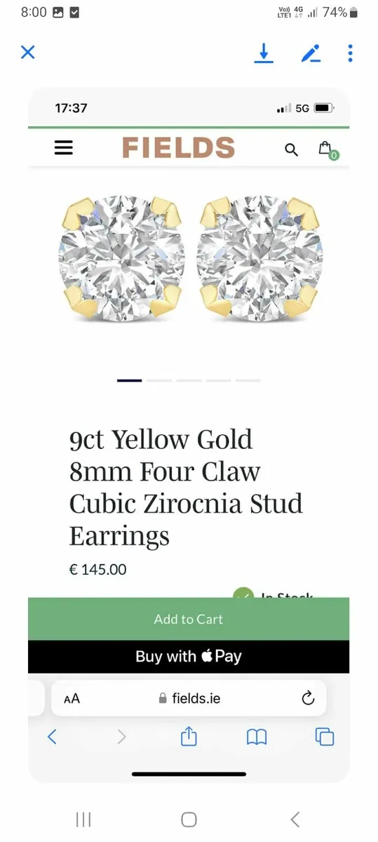 Gold earrings - Image 1