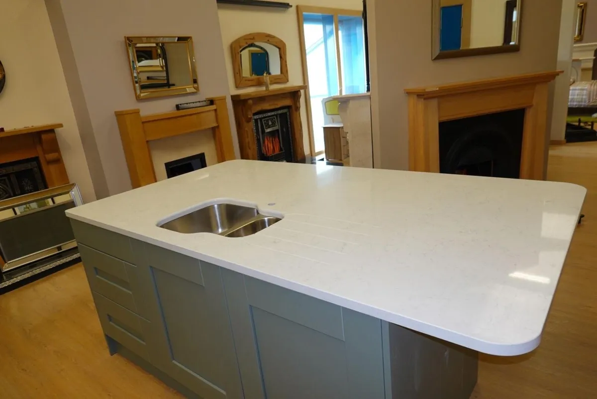 Sage Green Kitchen Island - Image 2